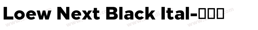 Loew Next Black Ital字体转换